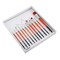 KINGART® Radiant™ Series Premium Golden Synthetic Brushes for Acrylic, Oil and Watercolor, Gift Box, Set of 12